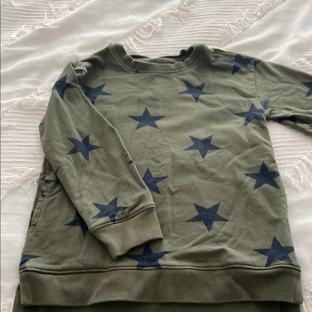 Primary Green and Blue Star Sweatshirt